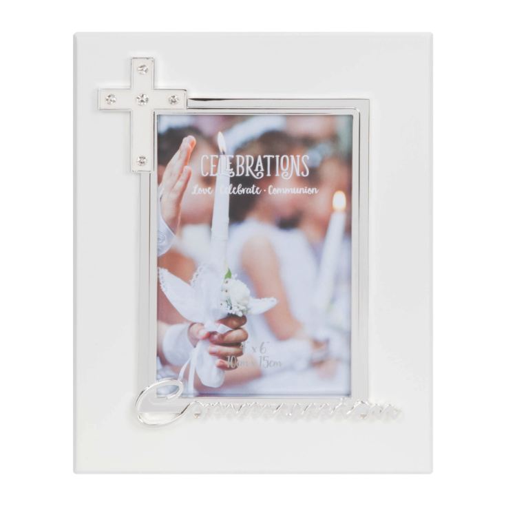 4" x 6" - Silver Plated & Epoxy Photo Frame - Communion product image
