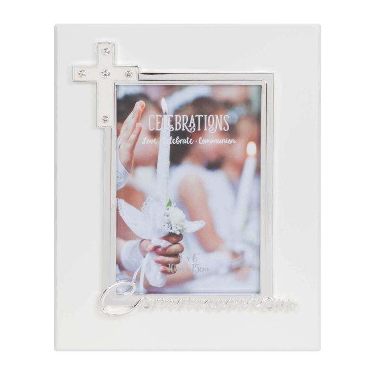 Silverplated & Epoxy Photo Frame 4" x 6" Communion product image