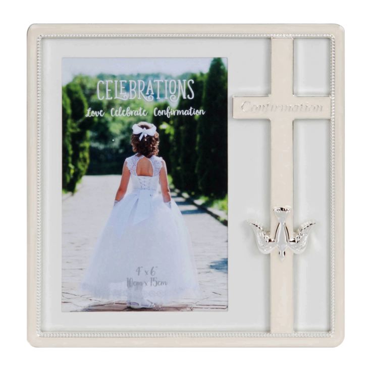 Silverplated & Epoxy Cross Photo Frame 4" x 6" Confirmation product image