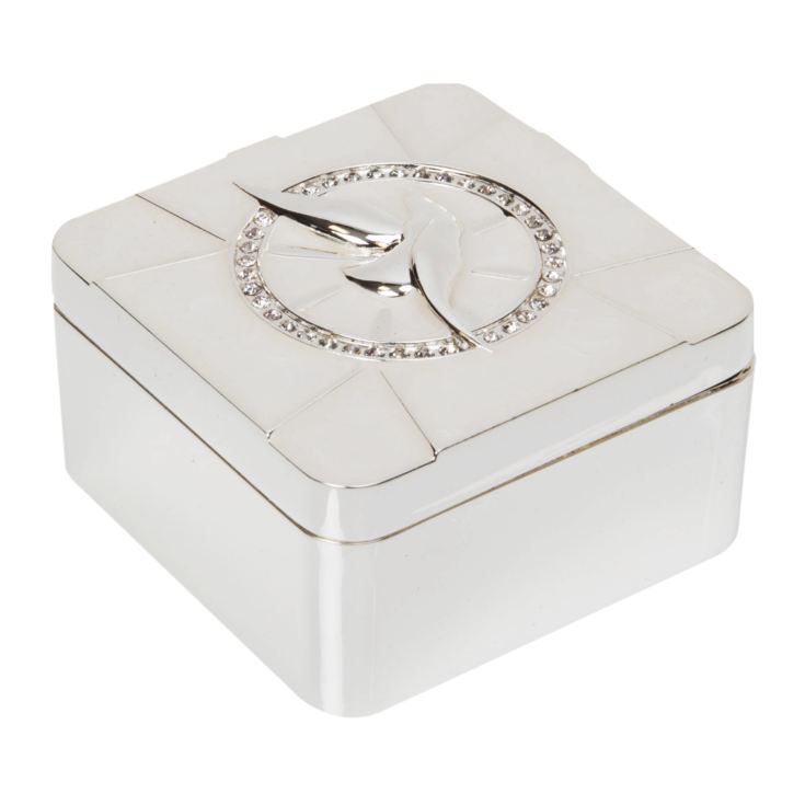 Silverplated & Epoxy Dove Trinket Box product image