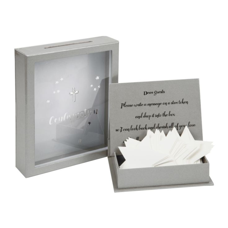 Confirmation Token Box with 30 Star Shaped Message Cards product image