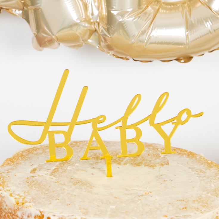 Bambino Baby Shower Acrylic Cake Topper - Hello Baby product image
