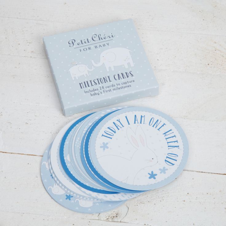 Petit Cheri 24 Milestones Cards - Blue product image
