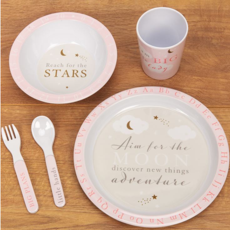 Bambino 5 Piece Melamine Tableware Set - Pink product image