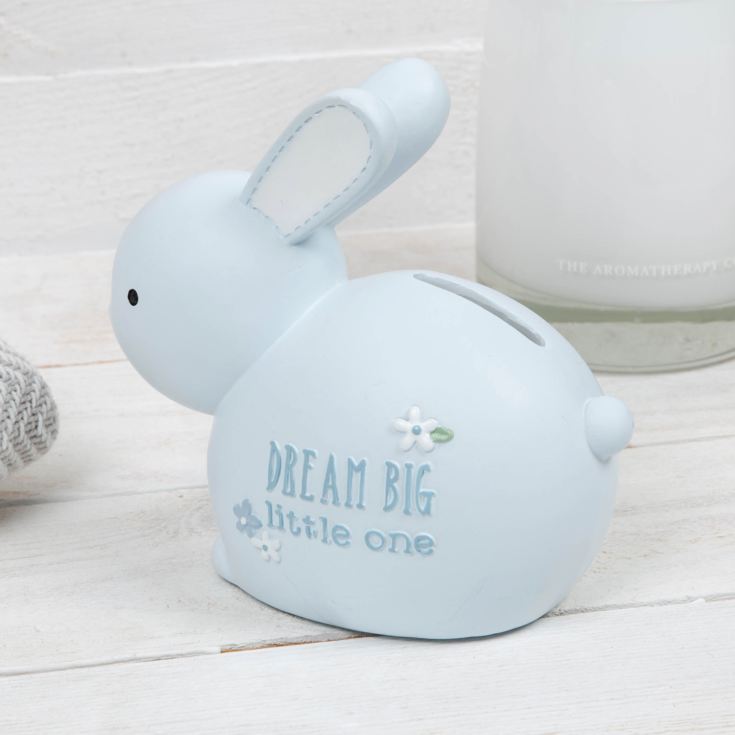 Petit Cheri Bunny Rabbit Money Box - Blue product image