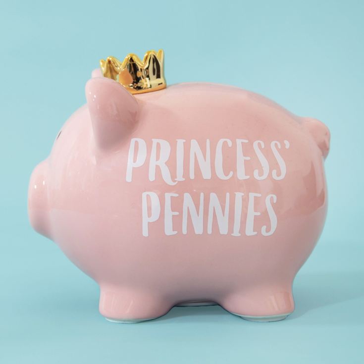'Pennies & Dreams' Ceramic Pig Money Bank - Princess Pennies product image