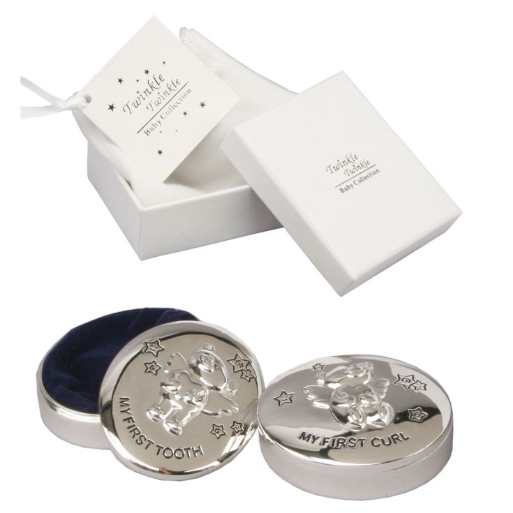 Twinkle Twinkle Silver-Plated Baby's First Tooth & Curl Box product image