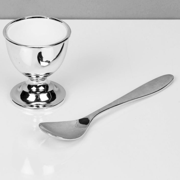 Bambino Baby Silver Plated Egg Cup and Spoon Set product image