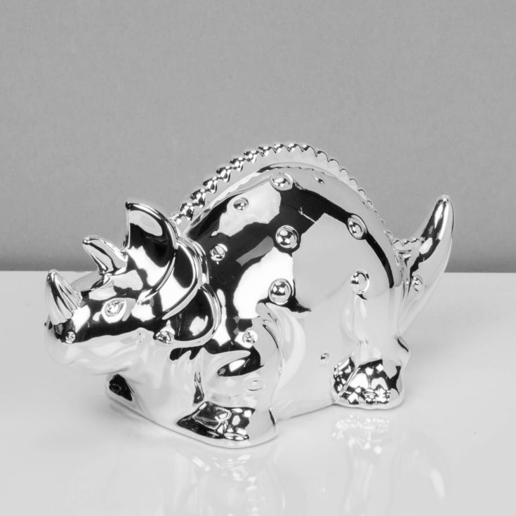 Bambino Silver Plated Dinosaur Money Box product image