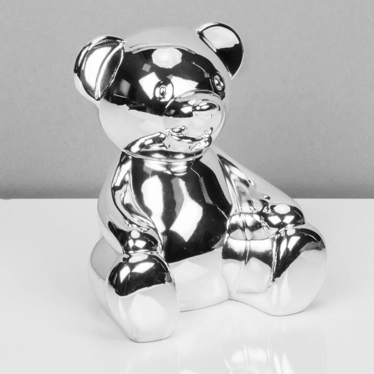 Bambino Silver Plated Teddy Bear Money Box product image