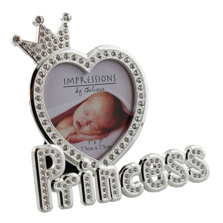 Silverplated & Epoxy Crystal Photo Frame 'Princess' product image