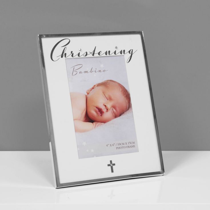 4" x 6" - Bambino Silver Plated Photo Frame - Christening product image
