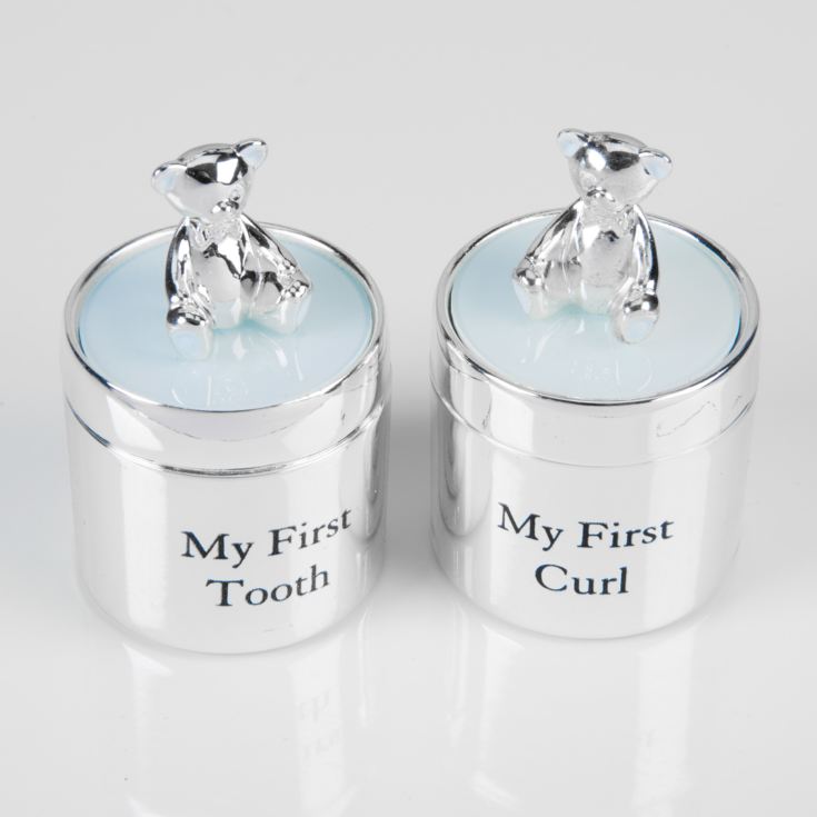 Bambino Silverplated First Tooth & Curl Set - Blue product image