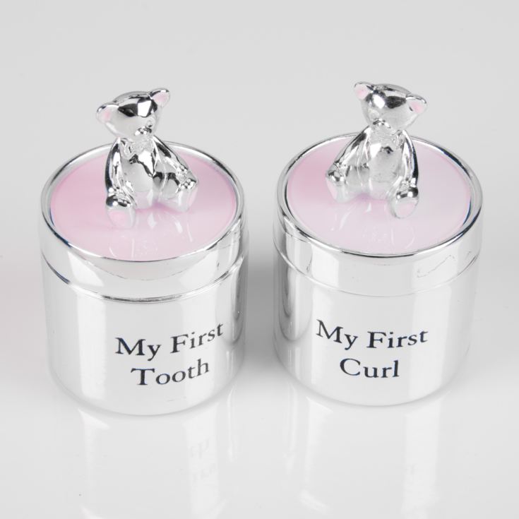 Bambino Silverplated First Tooth & Curl Set - Pink product image