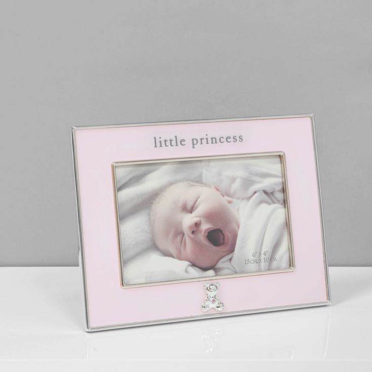 6" x 4" - Bambino Silver Plated Pink Frame - Little Princess product image