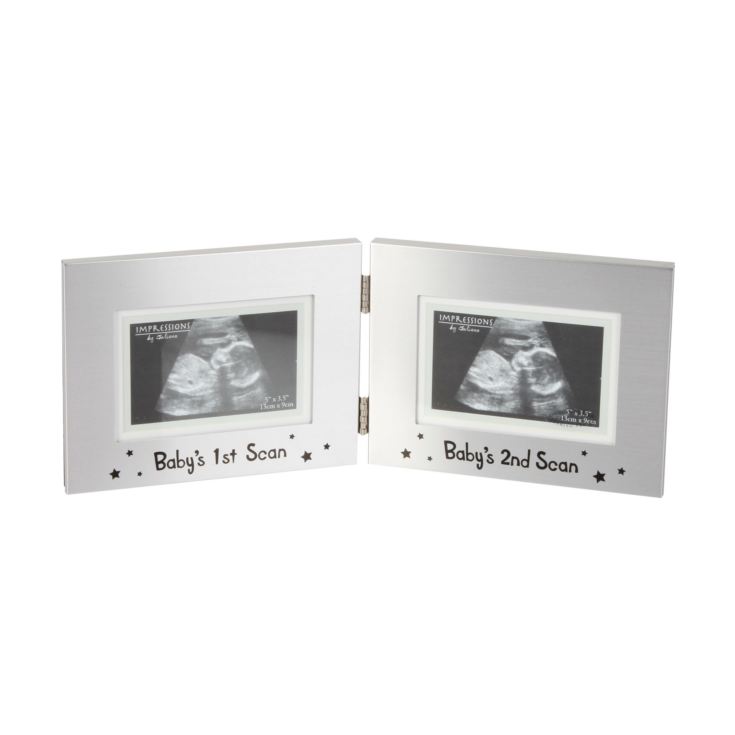 Aluminium Frame "Baby's First & Second Scan" 4" x 2.5" product image