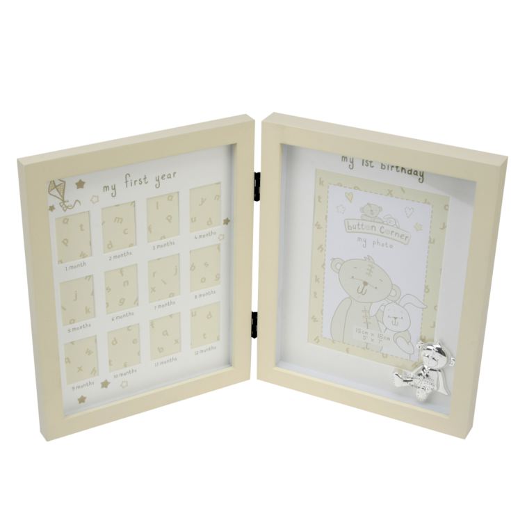 Button Corner My First Year & Birthday Hinged Photo Frame product image