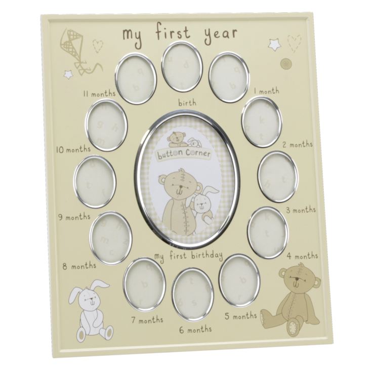 Button Corner Aluminium Photo Frame  "My First Year" product image