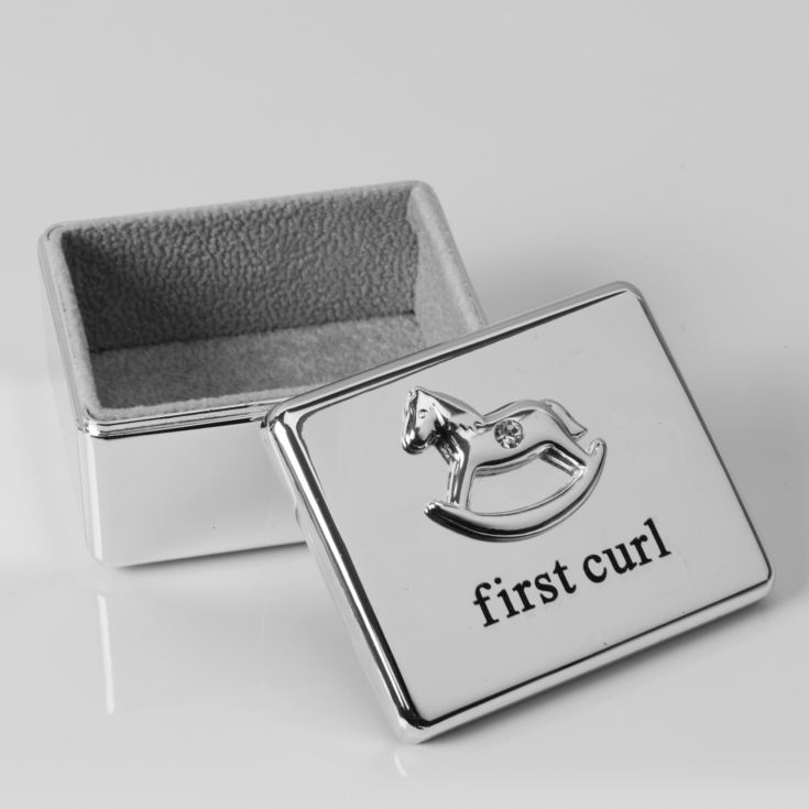 Bambino Silver Plated First Curl Box - Rocking Horse Icon product image