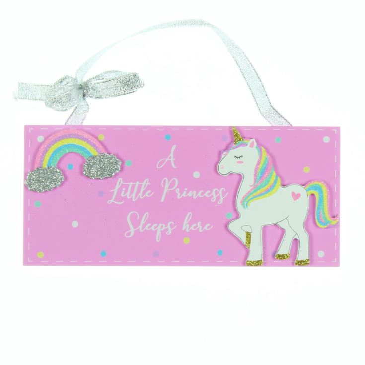 Unicorn Magic Plaque "A Little Princess Sleeps Here" product image