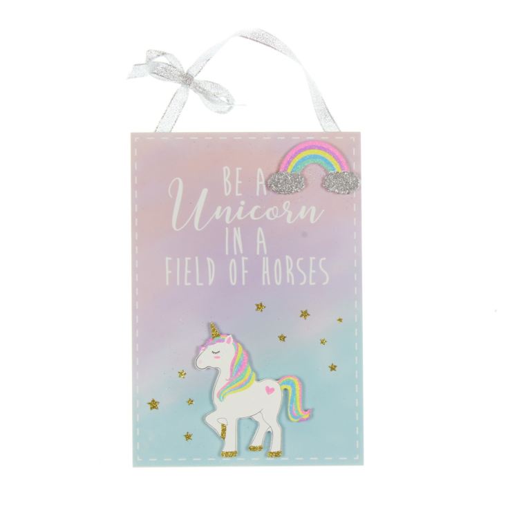 Unicorn Magic Plaque "Be a Unicorn in a Field of Horses" product image