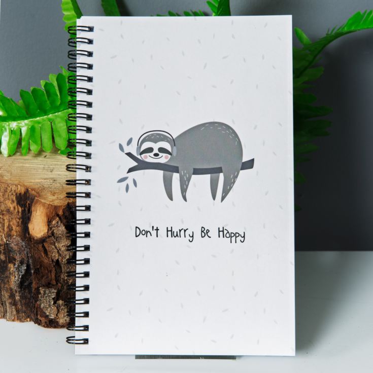 Animal Friends Monochrome Sloth Notebook - A5 product image