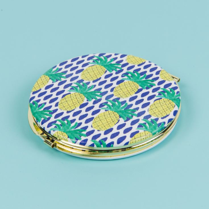 'Pineapple' Compact Mirror in Leatherette Sleeve product image