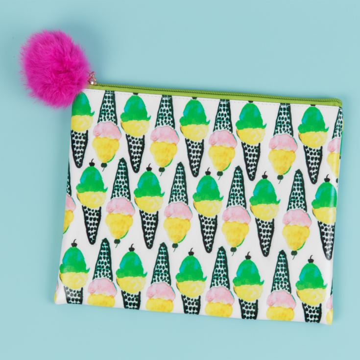 Ice Cream Pouch with Pom Pom Zipper product image