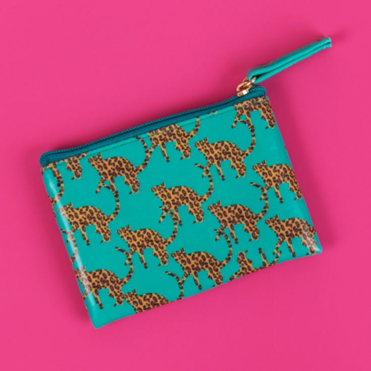 Cheetah Coin Purse with Gold Zipper product image