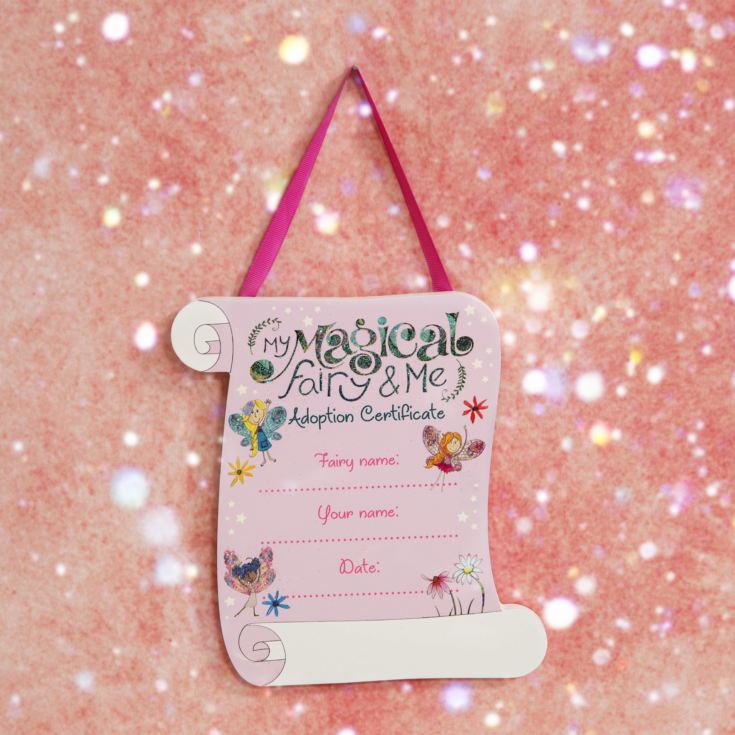 The Magical Fairy Hanging Adoption Plaque 19cm x 21 cm product image