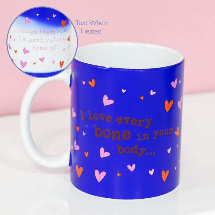 For Your Eyes Only Heat Changing Mug - I Love Every Bone product image