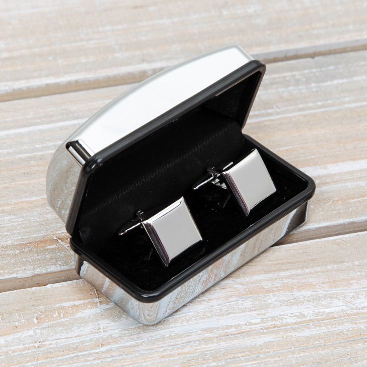 Plain Square Cufflinks in Engravable Box *(288/120)* product image