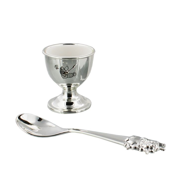 Disney Winnie the Pooh Silver Plated Egg Cup & Spoon Set product image