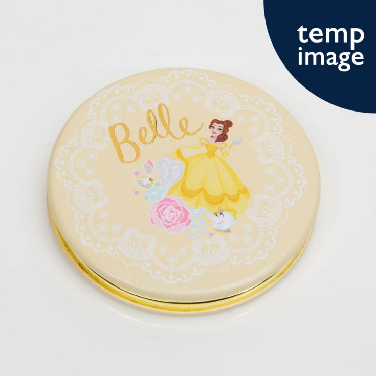 Disney Beauty & The Beast Gold Foil Embossed Compact Mirror product image
