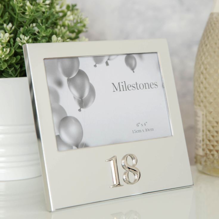 Milestones Aluminium Photo Frame with 3D Number 6" x 4" - 18 product image