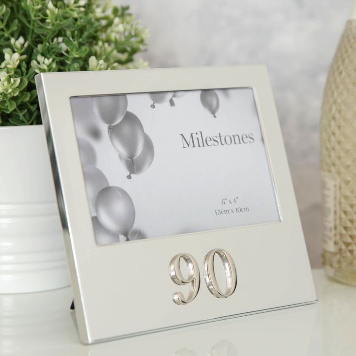 Milestones Aluminium Photo Frame with 3D Number 6" x 4" - 90 product image