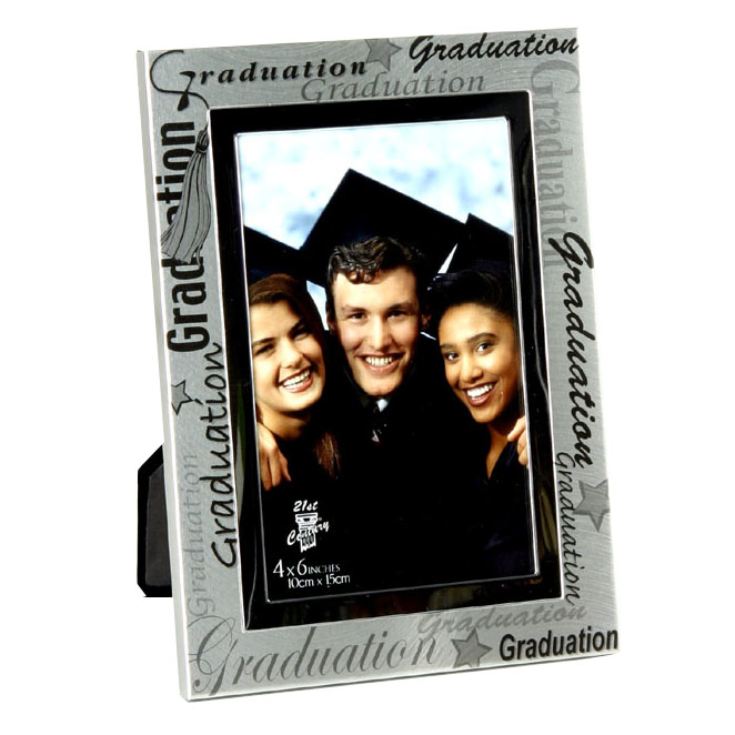 Photo Frame Alumin. Satin/Black "Graduation" 4x6 *(48/72)* product image