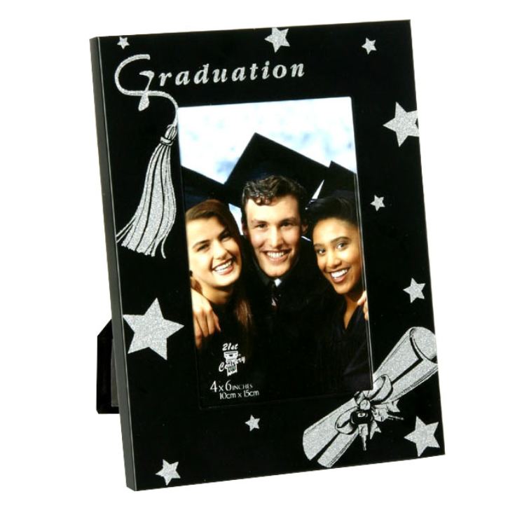 Photo Frame Aluminium Black with Glitter "Graduation" product image