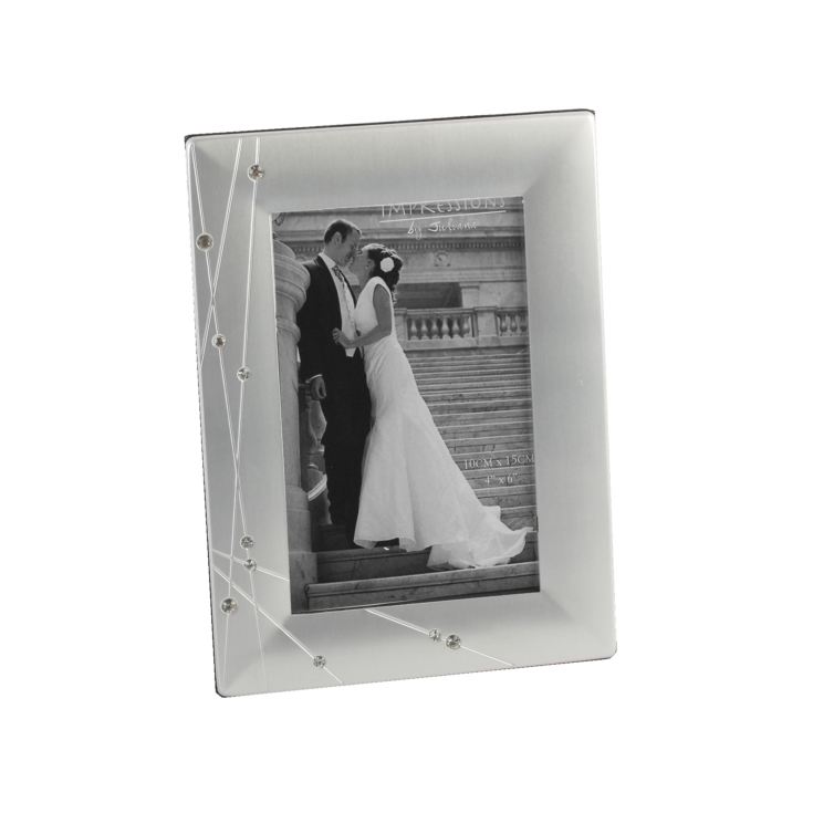 4" x 6" - Crystal Finished Satin Aluminium Photo Frame product image