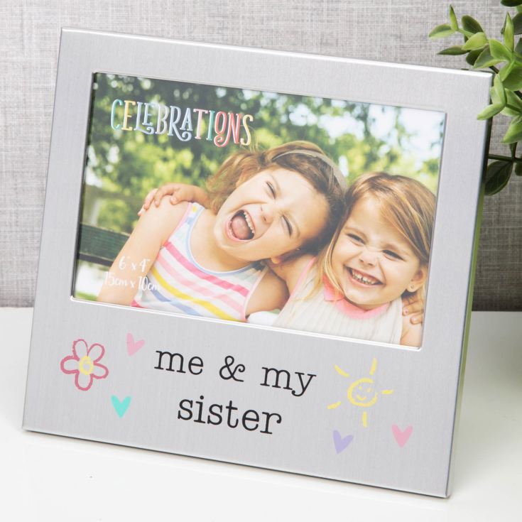 6" x 4" - Me & My Sister Aluminium Photo Frame product image