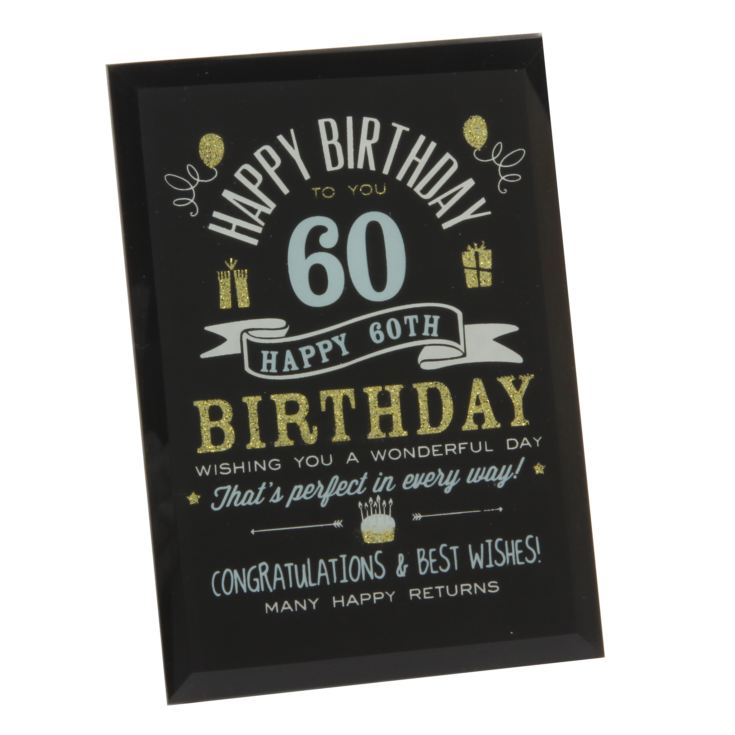 Signography 60th Birthday Glass Plaque product image