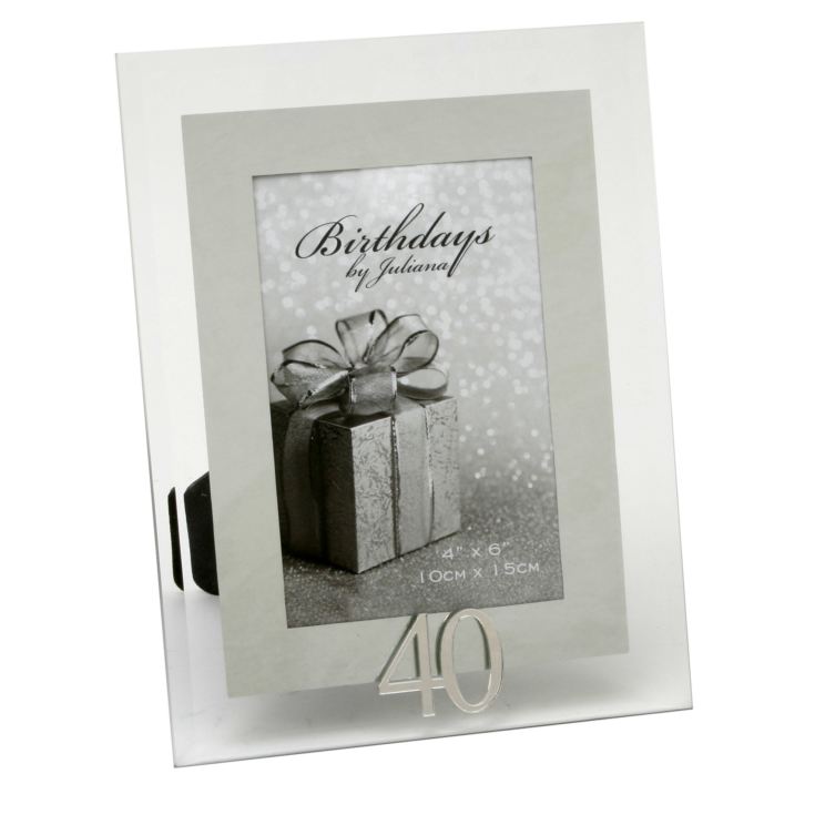 Birthdays by Juliana - Glass & Mirror Frames 4" x 6" - 40th product image