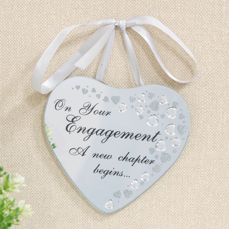 CELEBRATIONS® Glass & Crystal Heart Plaque - Engagement product image