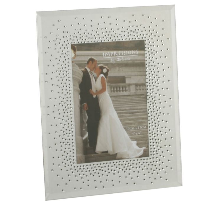Wedding Mirror Frame Starburst Crystals - 4" x 6" product image