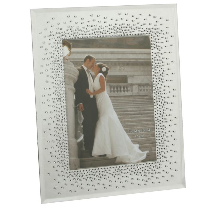 Wedding Mirror Frame Starburst Crystals - 5" x 7" product image