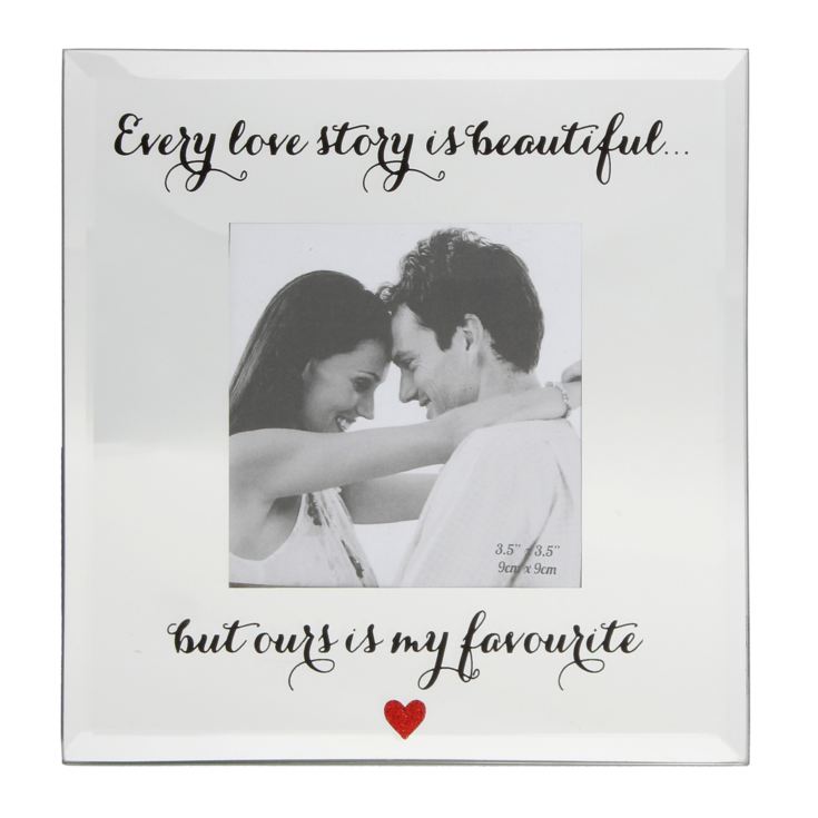 True Valentine Mirror Frame 'Every Love Story' 4" x 4" product image