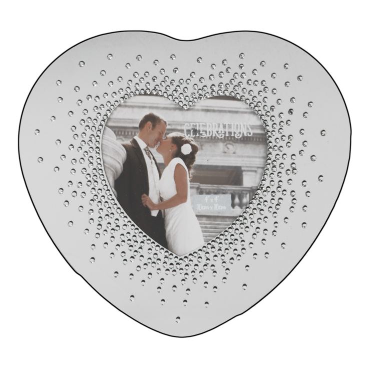 Wedding Mirror Frame Starburst Crystals - Heart 4x4 product image