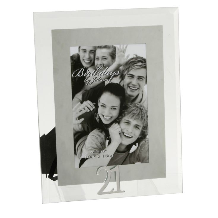 Birthdays by Juliana - Glass & Mirror Frame 4" x 6" - 21st product image