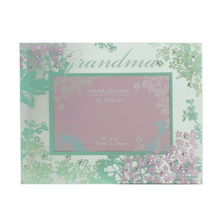 6" x 4" - Floral Mirror Photo Frame - Grandma product image