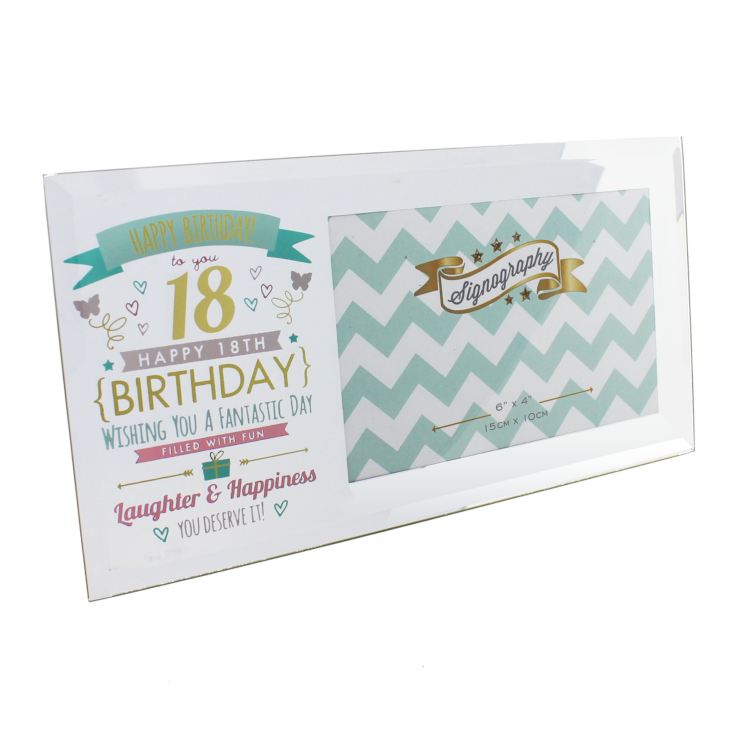 Signography Birthday Glass Frame Ladies 6" x 4" - 18th product image